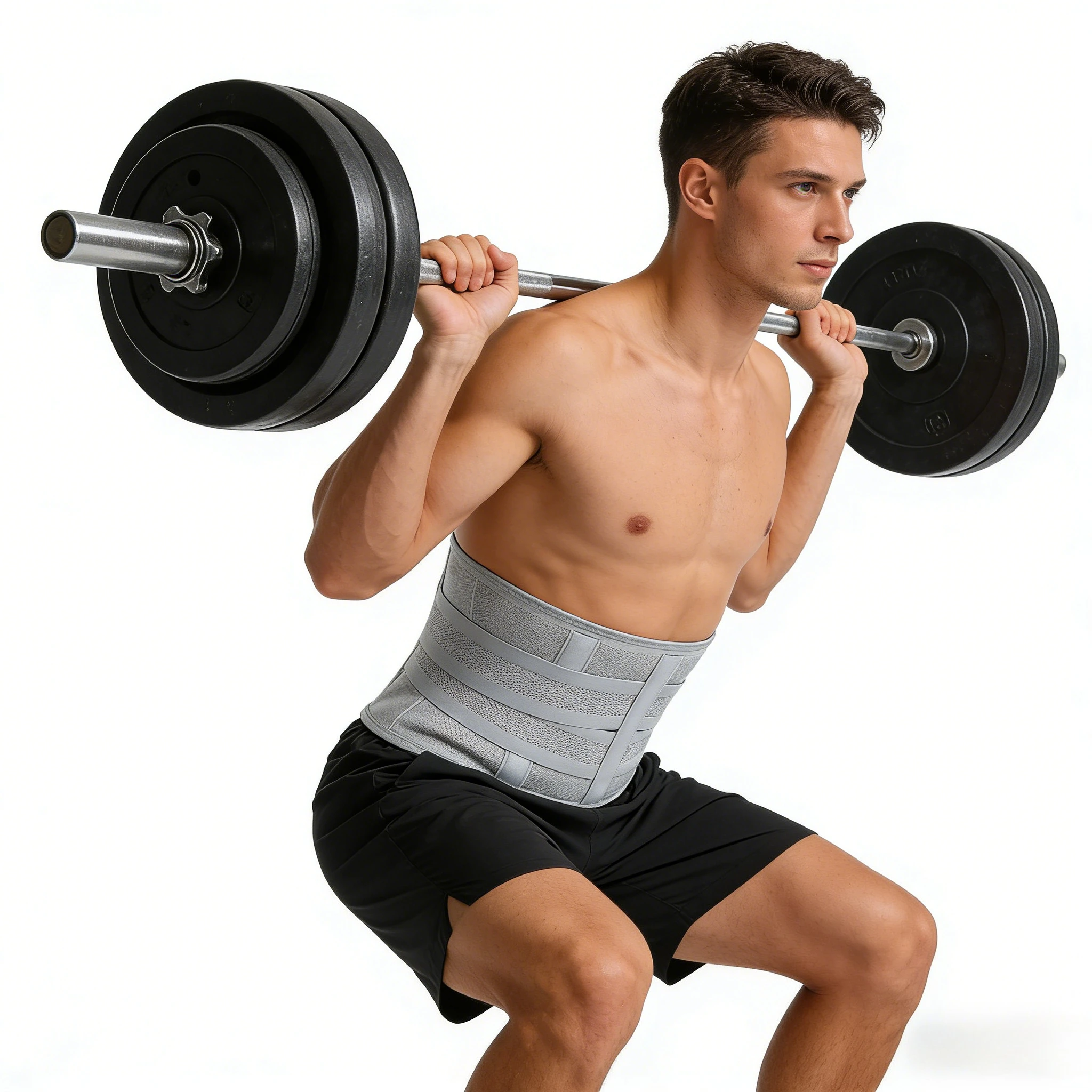 

Всесезонный пояс для поддержки поясницы - мужской бандаж для талии для тяжелой атлетики, бега и баскетбола