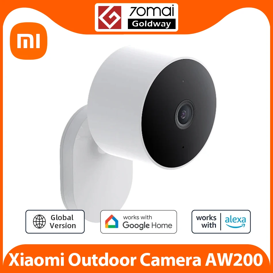 Global Version Xiaomi Outdoor Camera AW200 1080p Colour Night Vision Two-way Voice Calls IP65 Waterproof Motion Detection