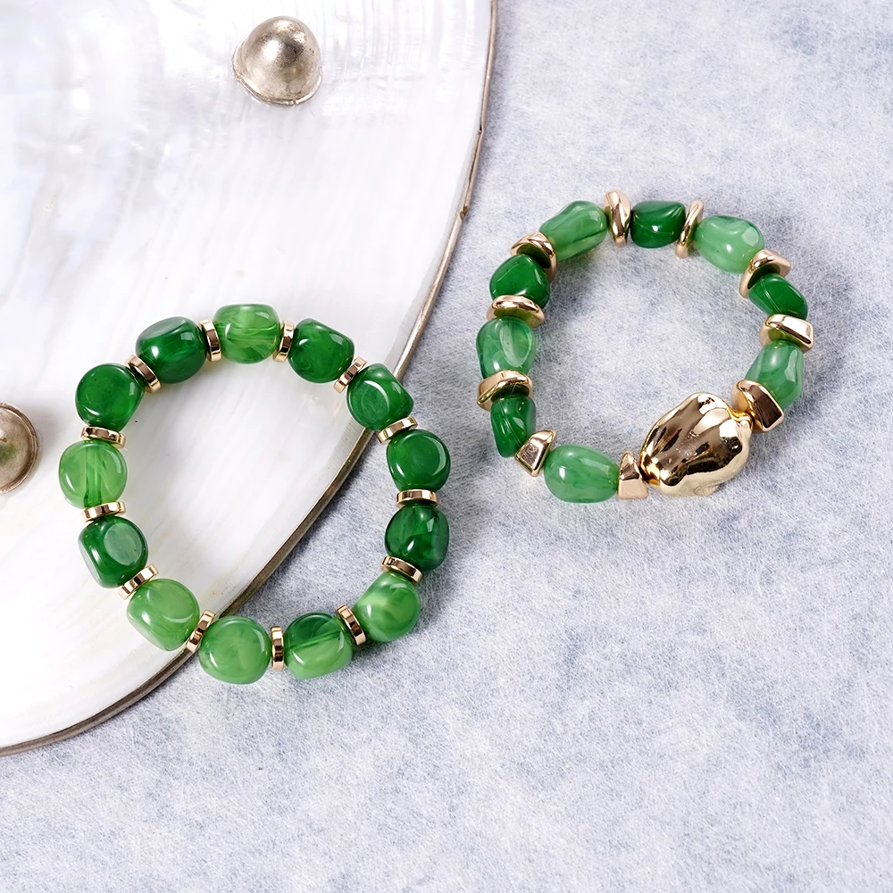 

Ladies' Multi-Layer Stretch Bracelets Set Colorful Fashion Stacked Jewelry Accessories Arm Candy for Any Occasion