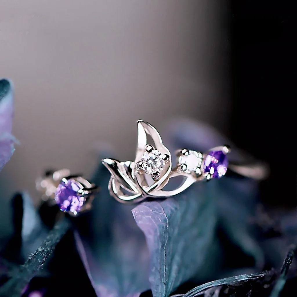 Lucien Xumo Ares Rings Women Love and Producer Ring Man Wedding Fashion Jewellery Couples Cute Metal Purple Ares Accessories