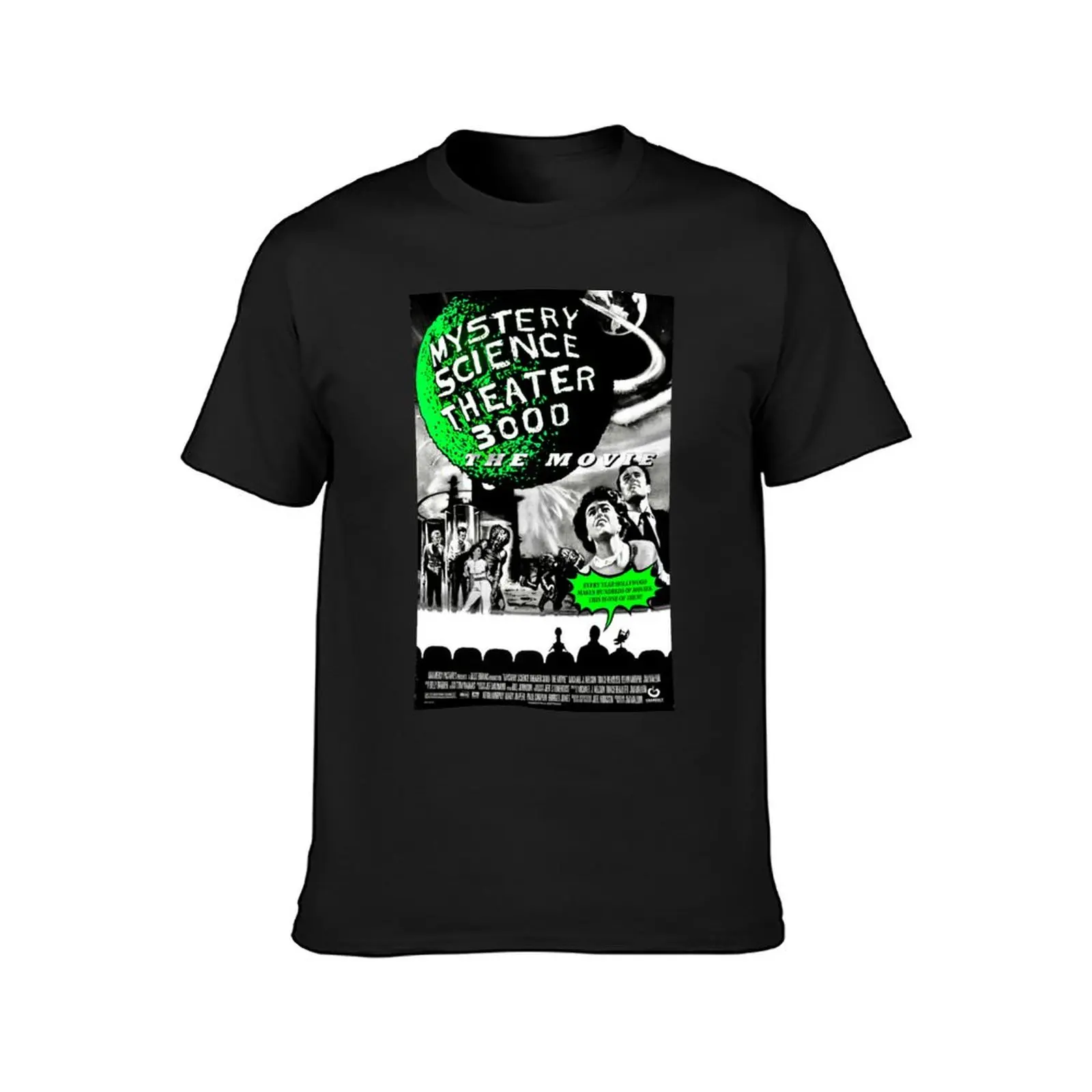 MST3K The Movie Black and White Poster T-Shirt summer clothes for a boy fruit of the loom mens t shirts