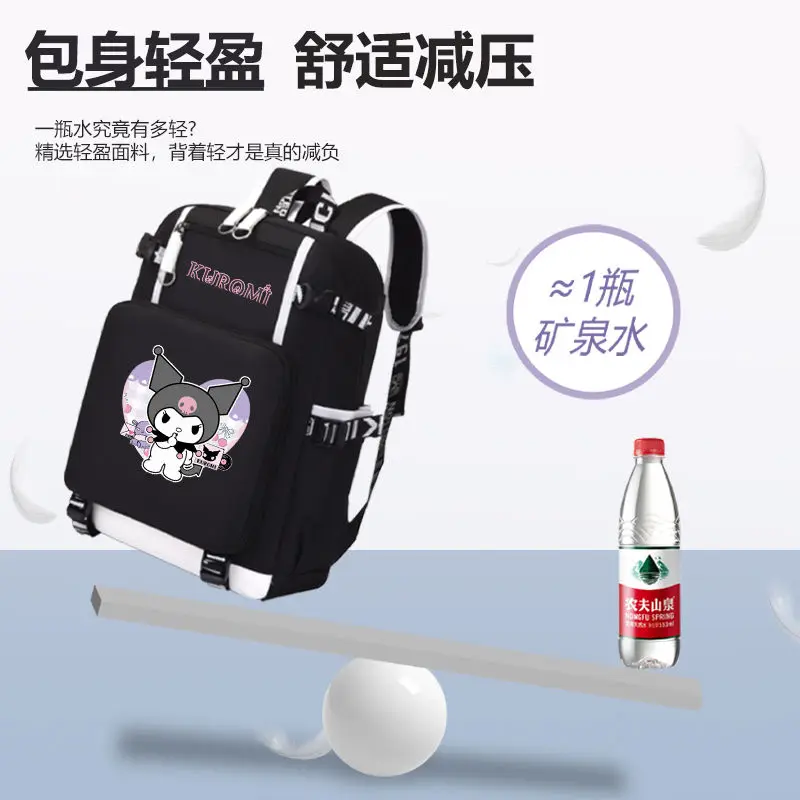 Imagem -06 - Sanrio Clow m Schoolbag para Homens e Mulheres Mochila de Estudante Conjunta Grande Capacidade Leve Nova 2024