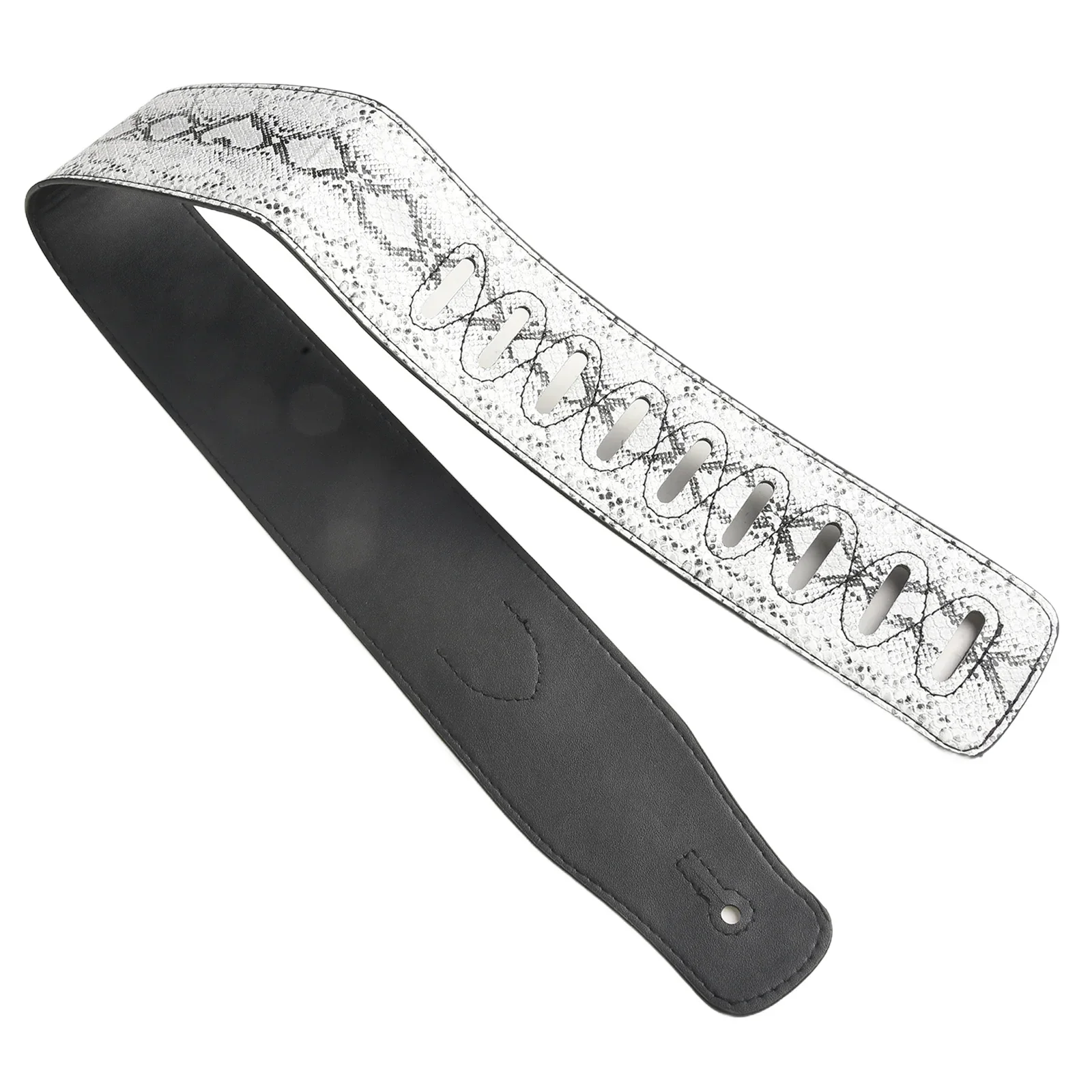 Ceinture de guitare sangle de guitare pour guitare électrique acoustique basse réglable 130 cm - 150 cm noir/marron/argent/vert/kaki coloré