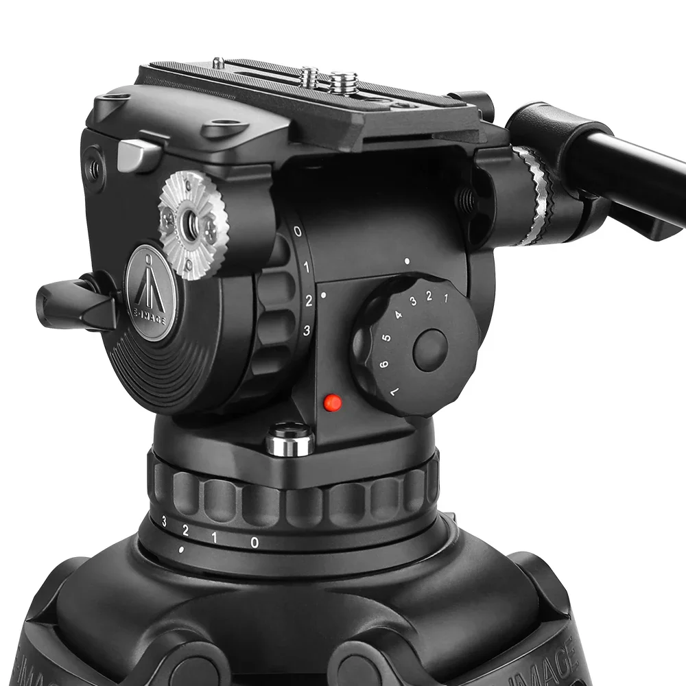 E-IMAGE GH10L المهنية 10 كجم حمولة السائل سحب فيديو ترايبود رئيس لكاميرا الفيديو