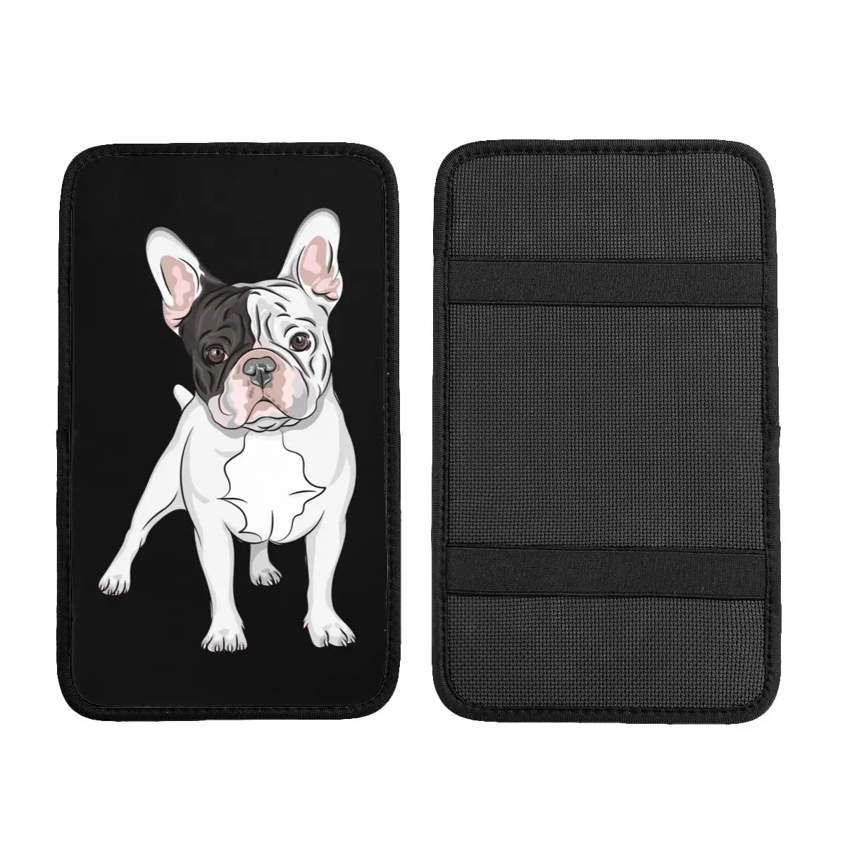 French Bulldog Car Armrest Cover Mat Anti-Slip Frenchie Dog Center Console Pad Protector Cushion Pad Car Interior Accessories