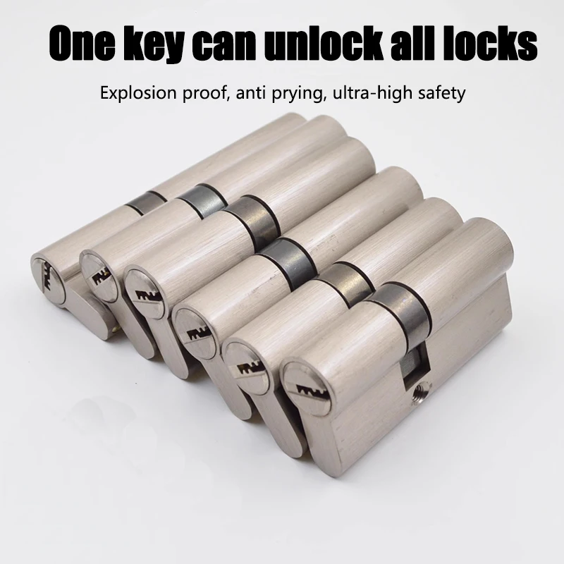 

lock cylinder door with master key Indoor entrance door lock 60mm 70mm 80mm Eccentric lock cylinder same key Customize