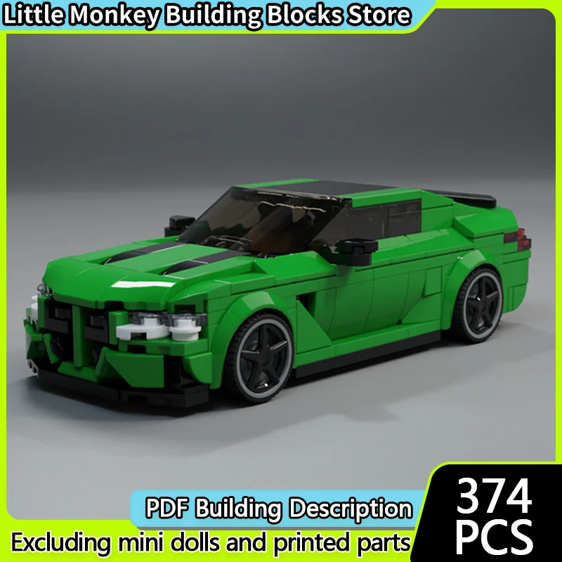 

Speed Racing Car Model MOC Building Bricks M4 Green Sports Car Modular Technology Gifts Holiday Assemble Children Toys Suit
