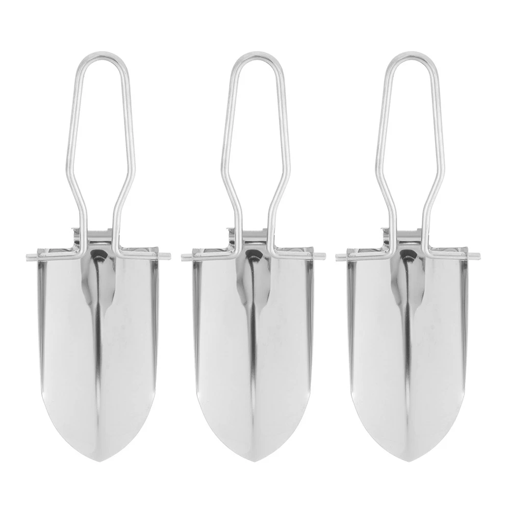 

3 Pcs Folding Shovel Camp Trowel Camping Shovels Small Foldable Garden Stainless Tools Emergency