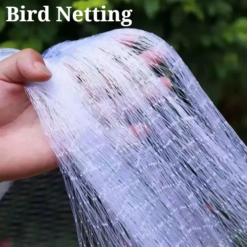 5/10m White Mesh Bird Protection Net Reusable Tear Resistant Anti Bird Net Drawstring Mesh Plant Cover Garden Protection