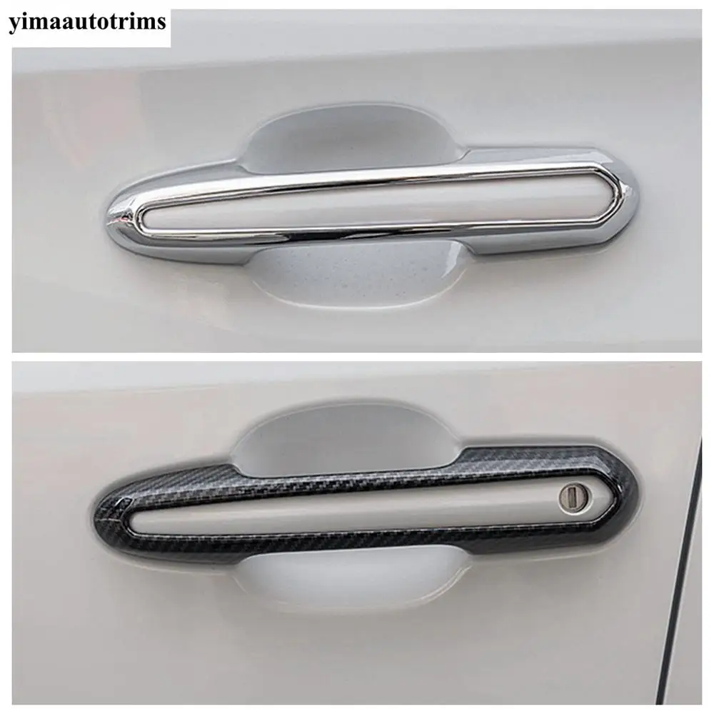 

Side Door Handle Decoration Cover Trim For TOYOTA RAV4 RAV 4 XA50 2019 - 2024 ABS Carbon Fiber / Chrome Accessories Exterior Kit