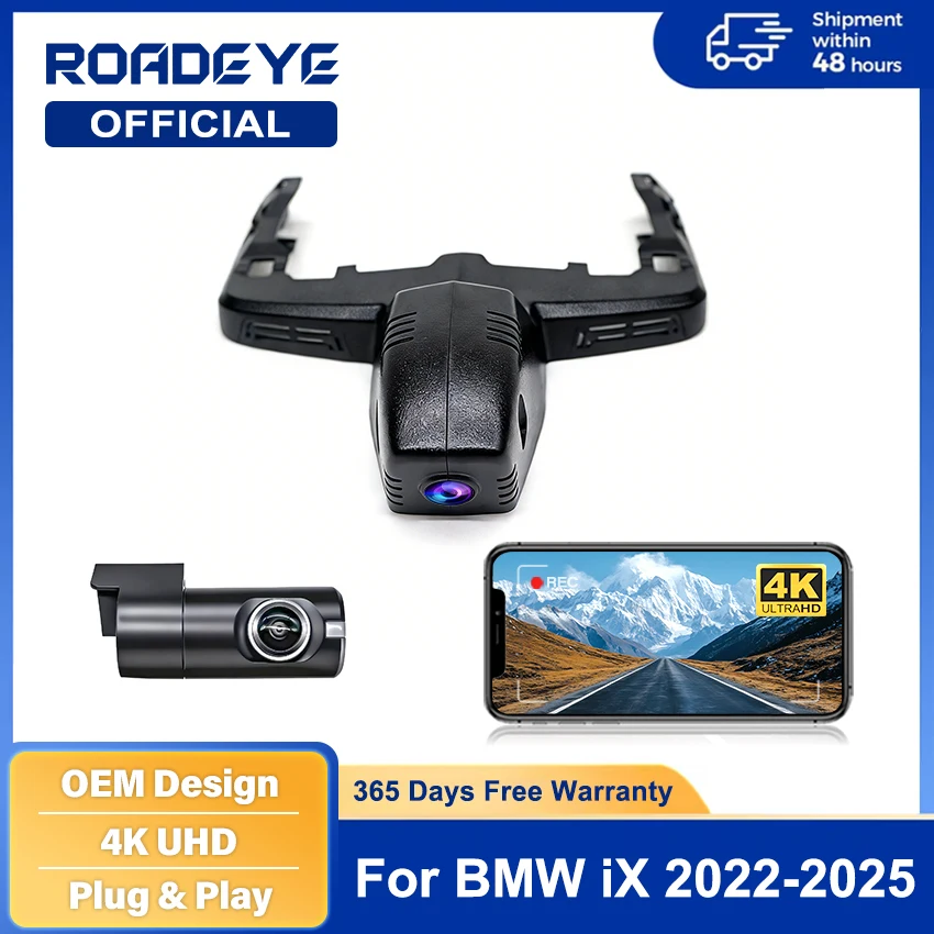 New ! Car DVR For BMW iX / i4 / M60 2025 2024 2023 2022 Dash Cam 4K 2160P Car Accessories Night Vision WiFi APP DashCam