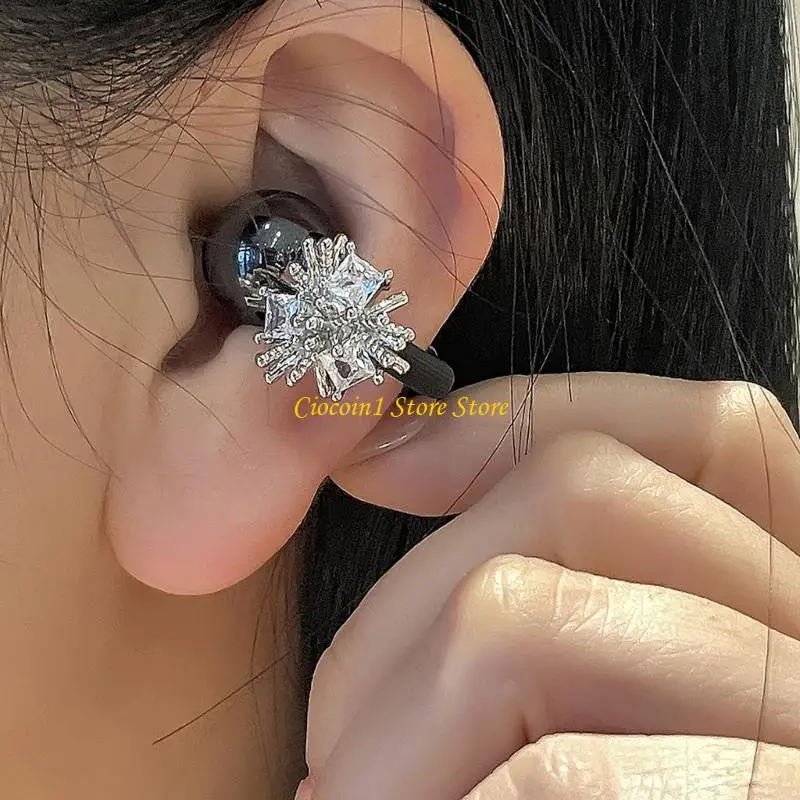 A3PC Elegant Zircon Sparkles Ear Clip Accessories Ear Jewelry Pair for Freeclip1/2