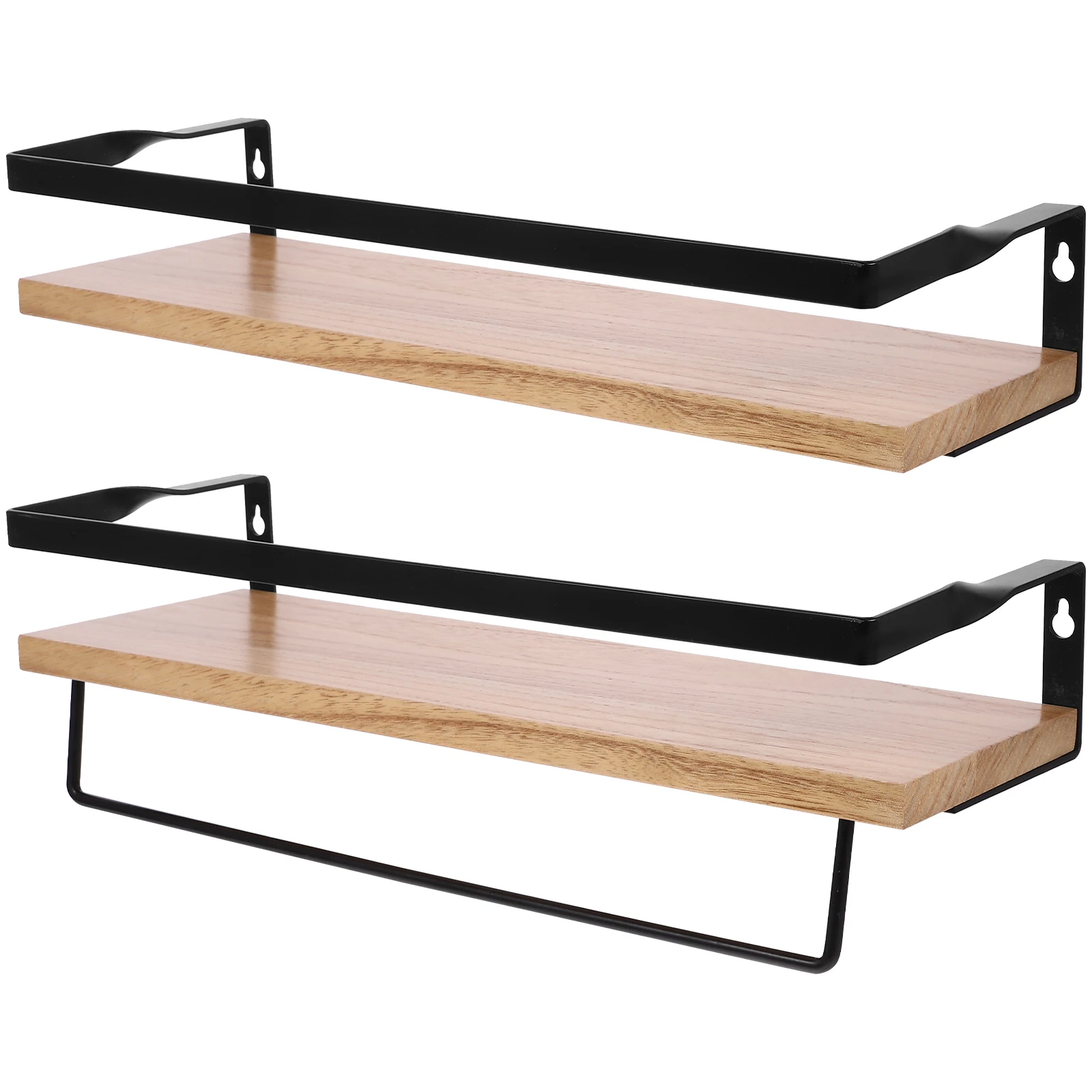 

1 set Wooden Floating Shelves Wall Mounted Storage Rack Vintage Home Decor Bathroom Kitchen Living Room Shelf Organizer