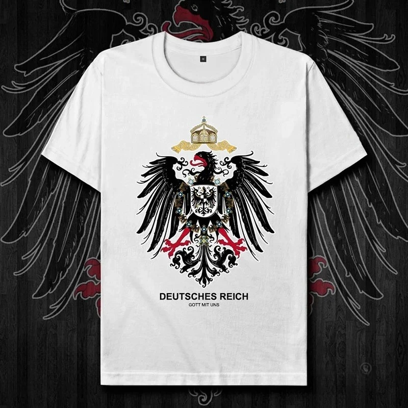 German Empire Prussia T-Shirt Black Hawk Badge Cotton O-Neck Short Sleeve Men's T Shirt New Size S-3XL