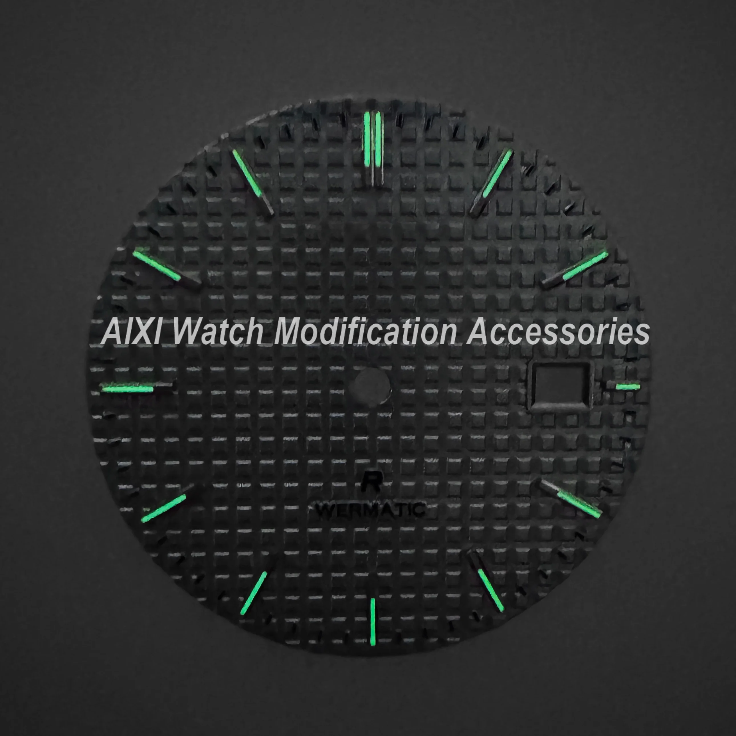 31.8mm S 로고 다이얼 NH35/NH36 일본 무브먼트에 적합 녹색 야광 고품질 오크 시계 개조 액세서리