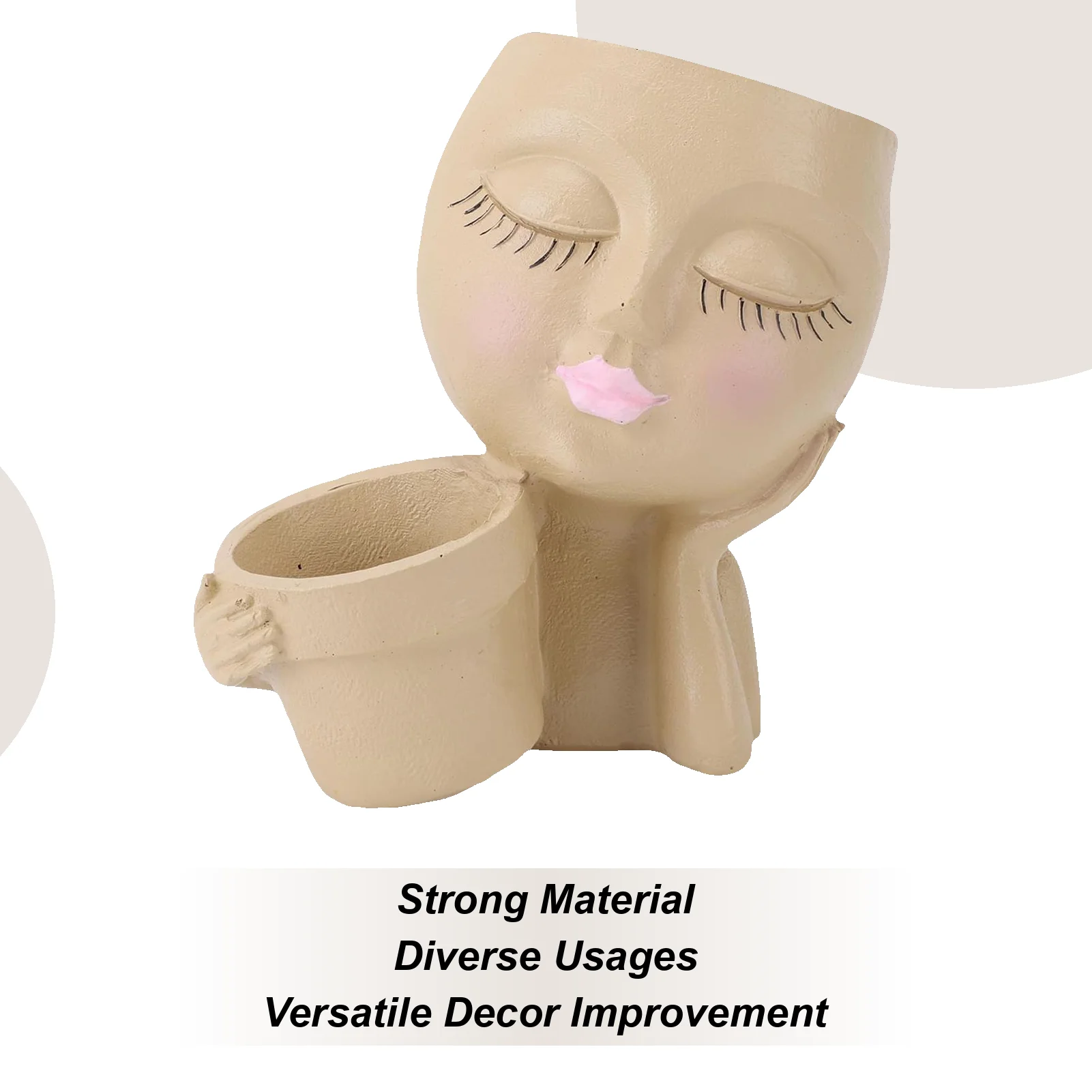 Unique flower pots flower pot heads with drainage holes Cute Planter Face Planter Funny Decorative Container Holder for Garden