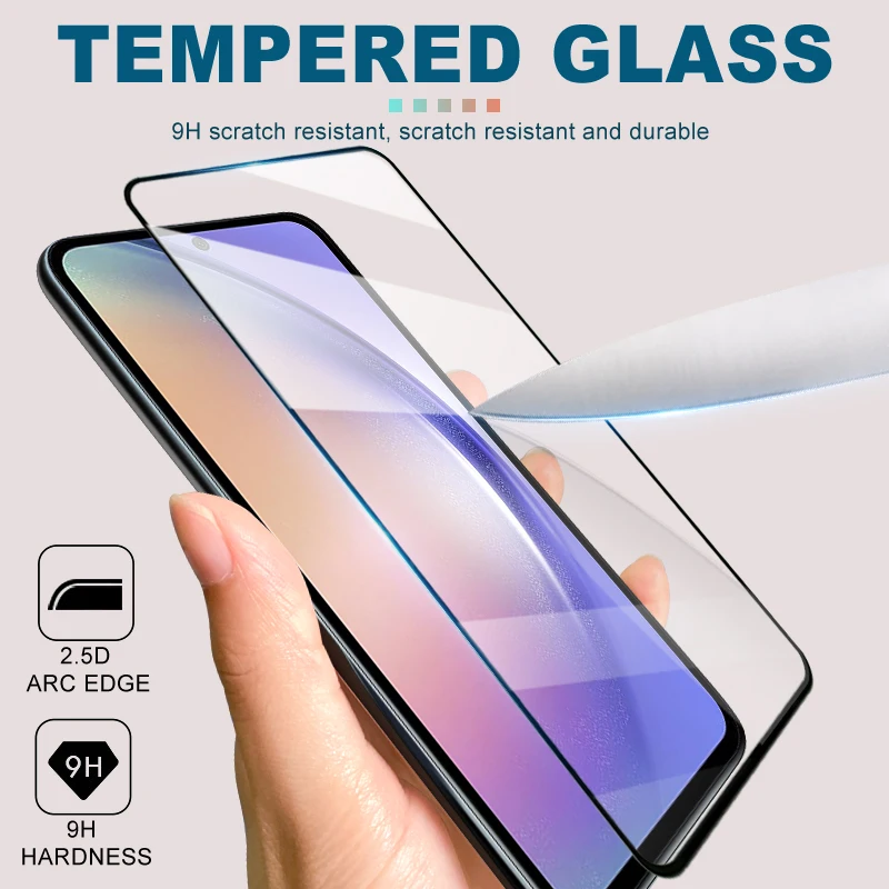 5Pcs glass For Samsung Galaxy A41 A42 A51 A52 A53 A54 A55 A71 A72 A73 Scren Protector For Samsung S10E Note 10Lite Tempered Film