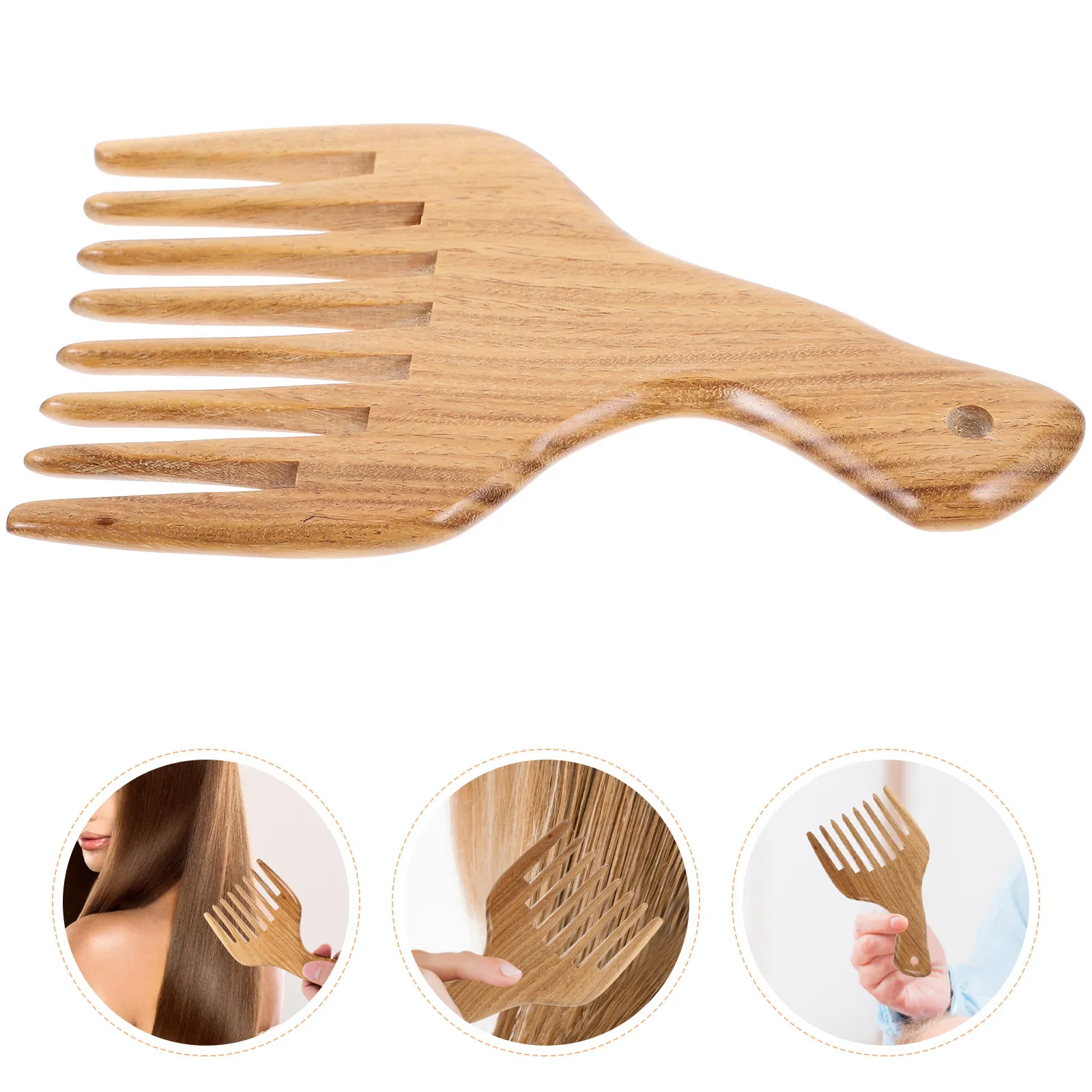 Sandalwood Hair Comb Wooden Wide Tooth Space Pocket Comb for Hair Message Natural Wood Aromatic Smell Comfortable
