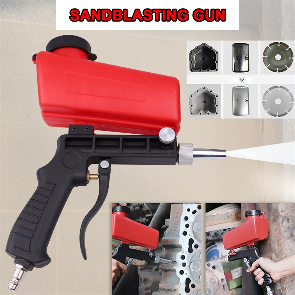 Anti-rust Sandblaster Pneumatic Sand Blasting Machine Handheld Glass Tombstone Sprayer Sandblasting Machine with Small Nozzle