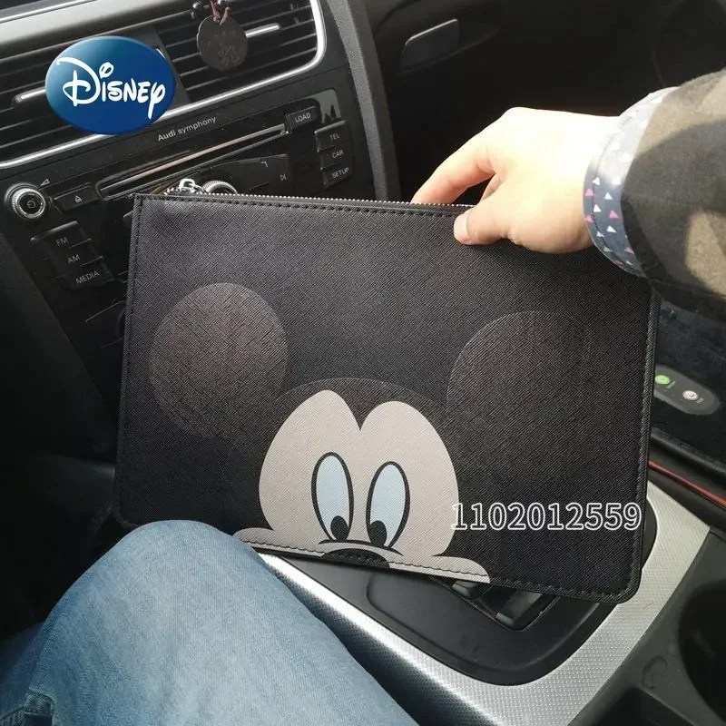 Disney Mickey New Men\'s Handbag Cartoon Men\'s Bag Luxury Brand Women\'s Handbag Large Capacity High Quality Storage Coin Wallet