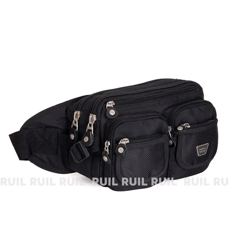 New Men Waist Pouch Sport Mobile Phone Pouch Bags Running Belt Oxford Cloth Casual Travel  Small Bag