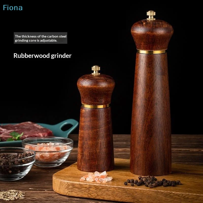 ✔Wooden Pepper Mills Salt And Pepper Grinder 5/8 Inch Spice Pepper Grinder With Adjustable Ceramic Handheld Herb Seasoning Mills