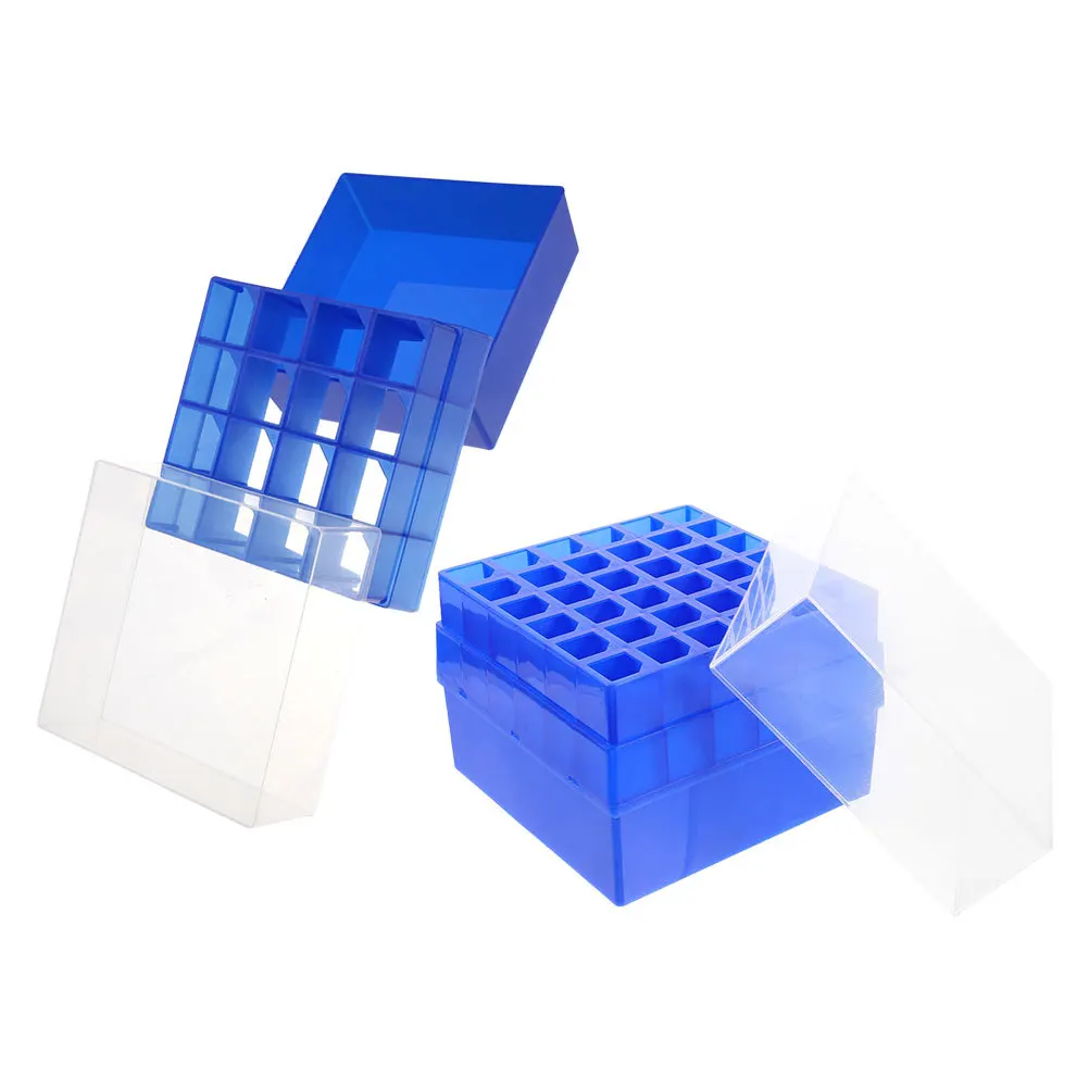 2Pcs Reagenzglas Display Box Halter Wiederverwendbare für Labor Lagerung Organizer Fall Reagenzgläser Box Rohre Boxen