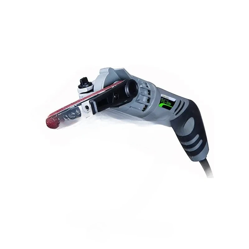 220V Handheld Mini Electric Belt SandPaper Machine Electric Sanding Polishing Machine Belt Sander Wood Sand File Molding Machine