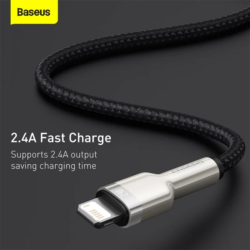 Baseus Cafule Series Metal Data Cable USB For IPhone 2.4A Or Type-C to IPhone PD 20W