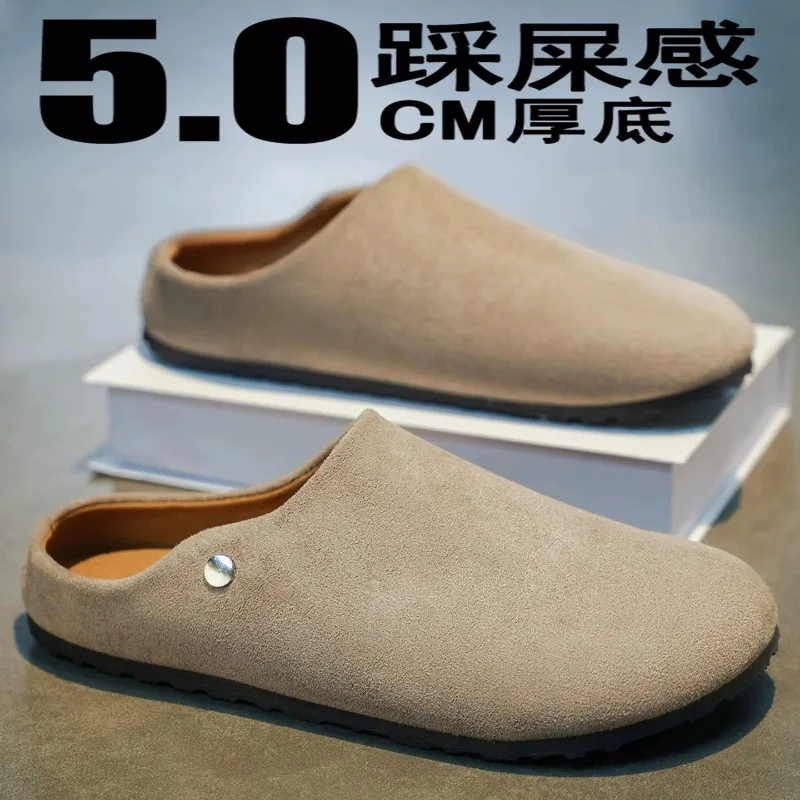 

Summer Designer New Men Half Slippers Lightweight Breathable Mules Shoes Outdoor Comfortable Slip-on Men Sandals Plus Size 39-47