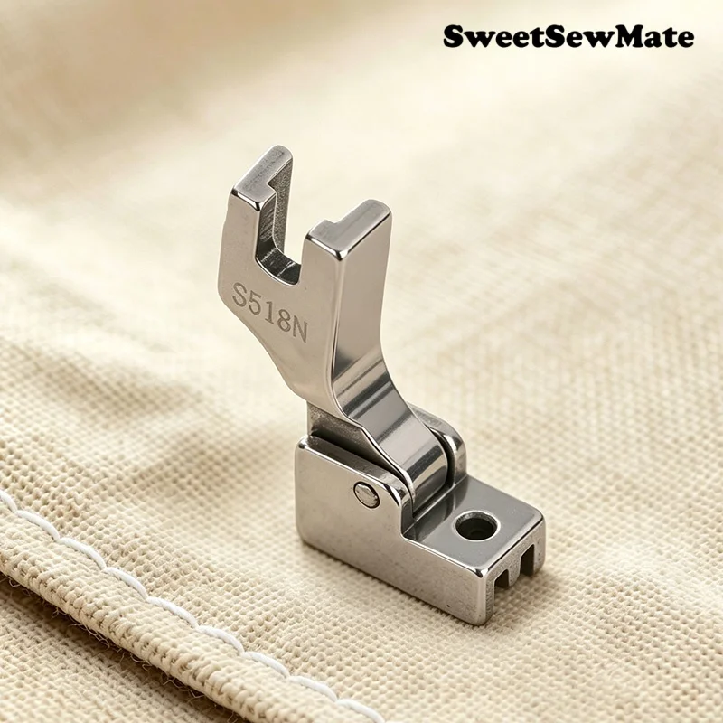 S518N Presser Foot All Steel Invisible Zipper Foot Universal for Industrial Lockstitch Sew Machines Parts Accessories