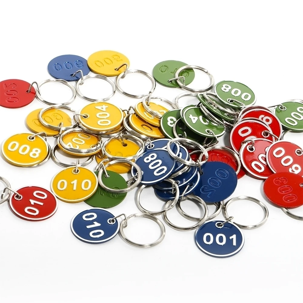 Number Marking Identification Hang Tags Luggage Labels ID Tag With Split Rings For Organized Coded Key Cabinet Identifier