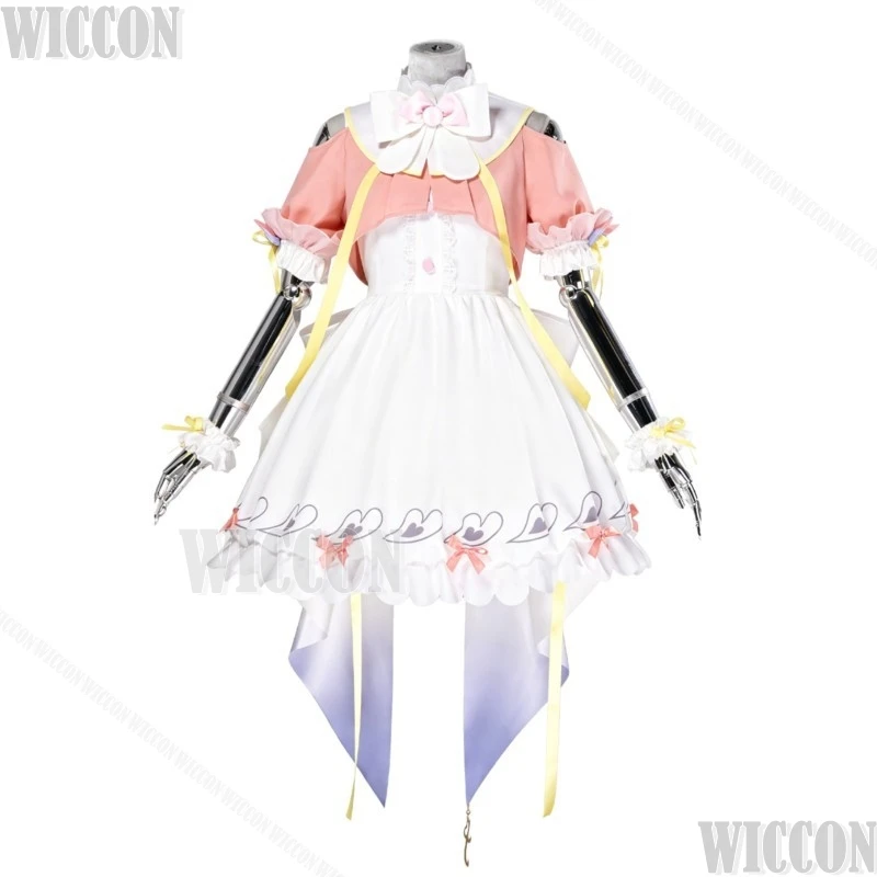 Otori Emu Game Project Sekai: Colorful Stage! Cosplay Pink White Lolita Sweet Dress Pink Wig Woman Halloween Navidad Carnaval view 2