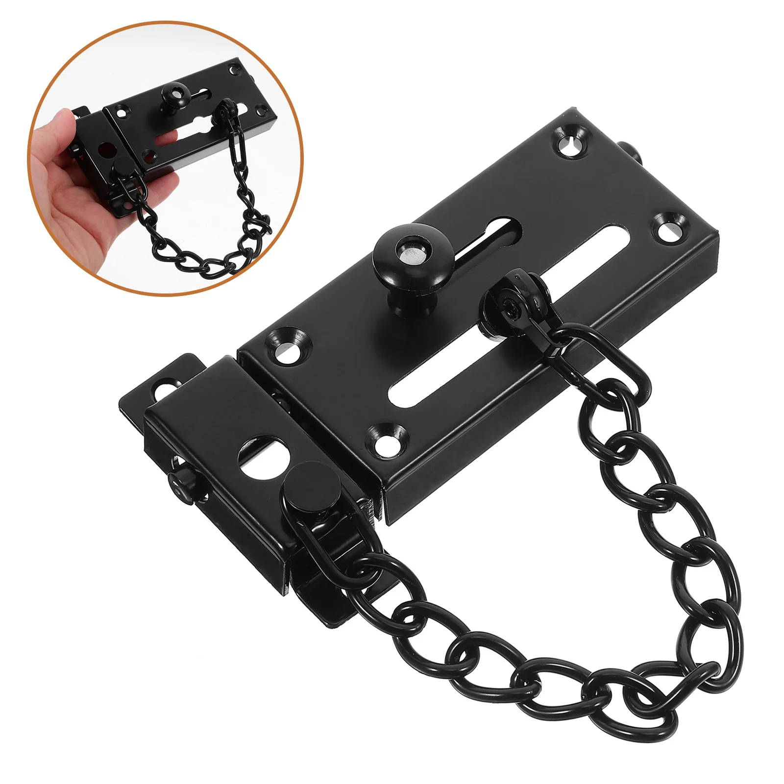 

1 set 1 Set Stainless Steel Door Chain Indoor Security Latch For Home Hotel Door Safety Chain Lock Heavy Duty Gate Lock Hardware