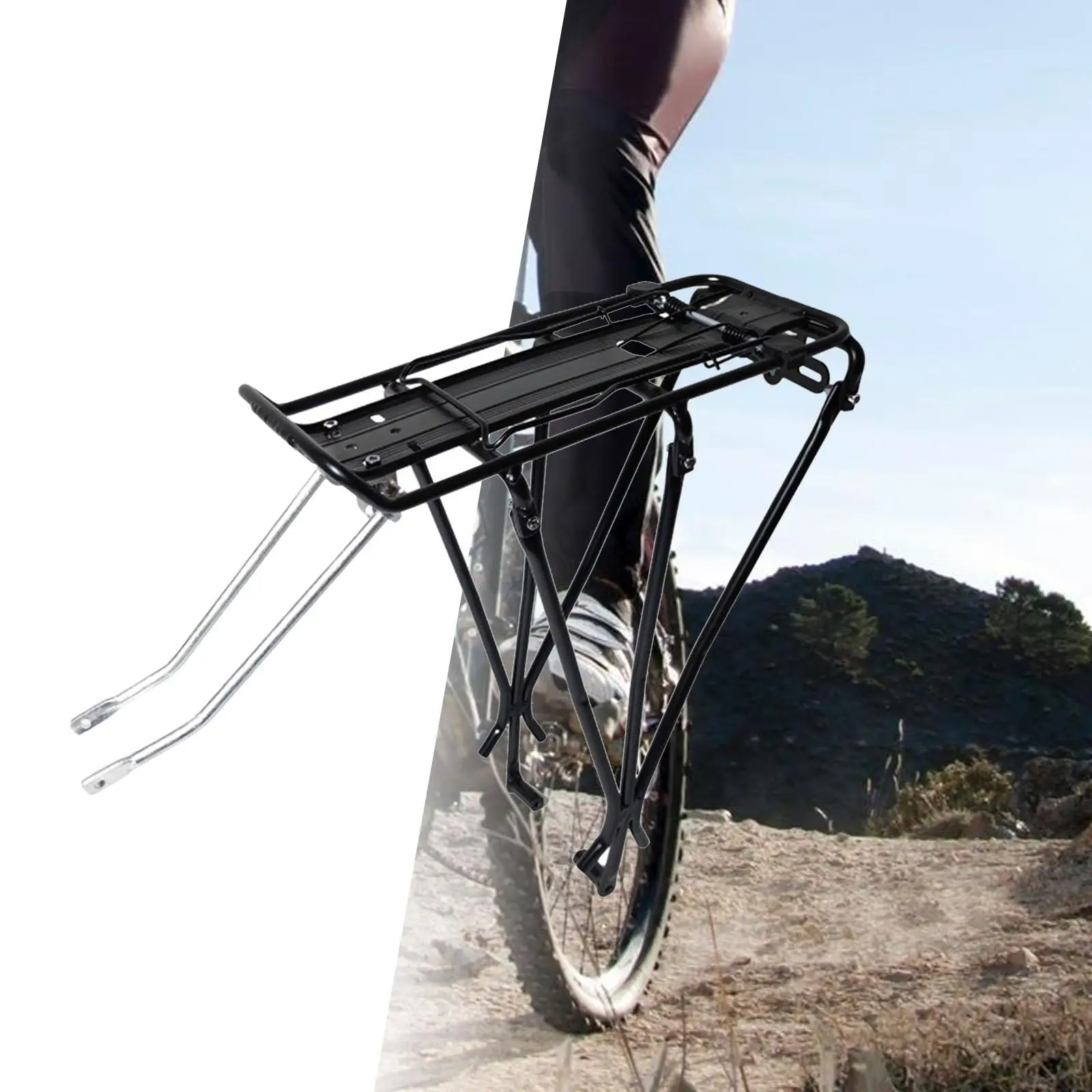 Mountain Bike Rear Cargo Rack,Bicycle Rear Luggage Cargo Rack,Cycling Equipment,Bike Rack,for Cycling,Outdoor,Mountain Bike