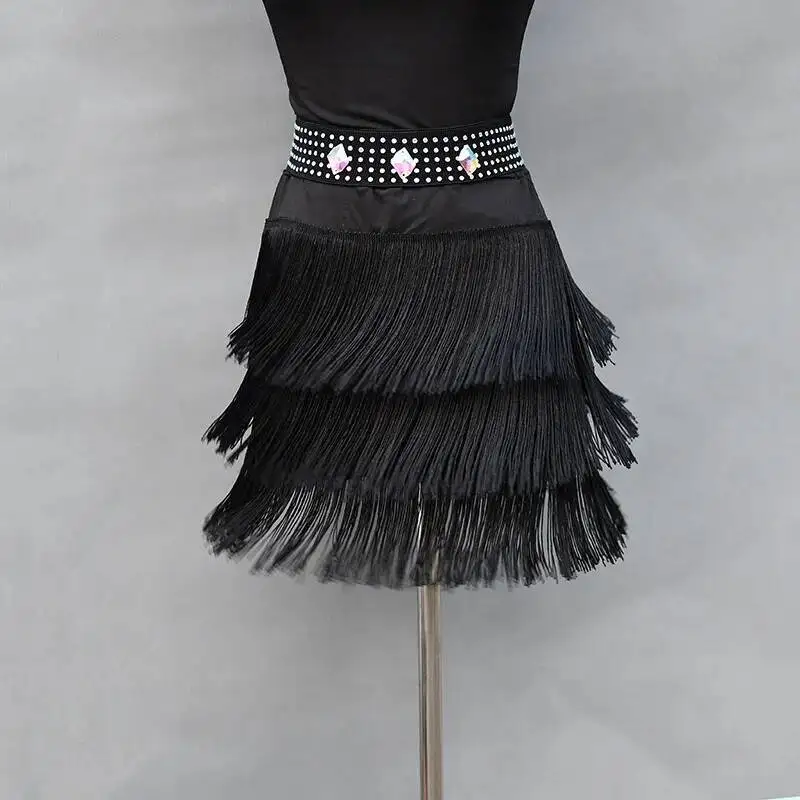 

Юбка, женское короткое платье для латинских танцев, сексуальное женское трехцветное трехслойное платье с открытой спиной и плечами, Senba, красный Dango, оранжевый, желтый, 2023,