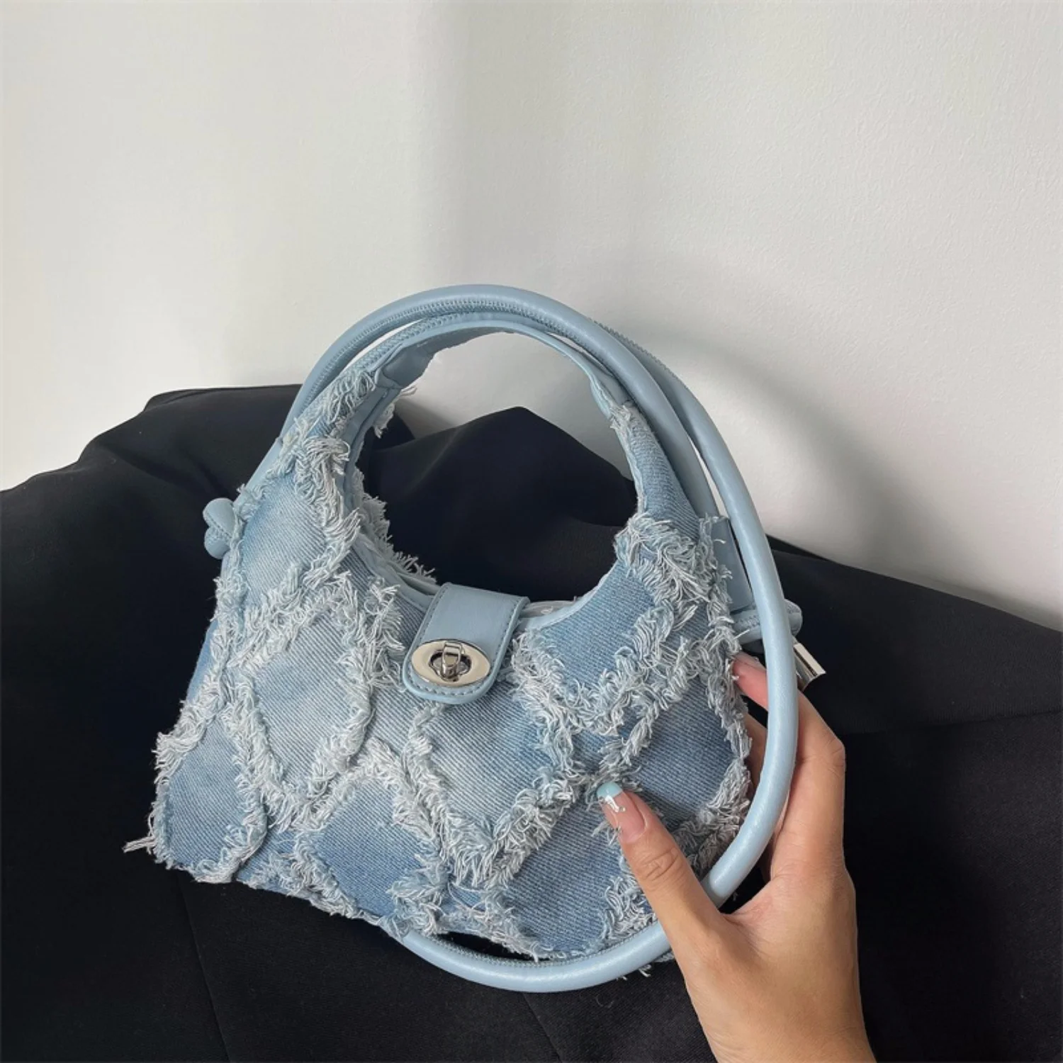 Retro Crossbodytas met kwastjes voor dames - Mini Vintage Y2K schouder- en hobotas