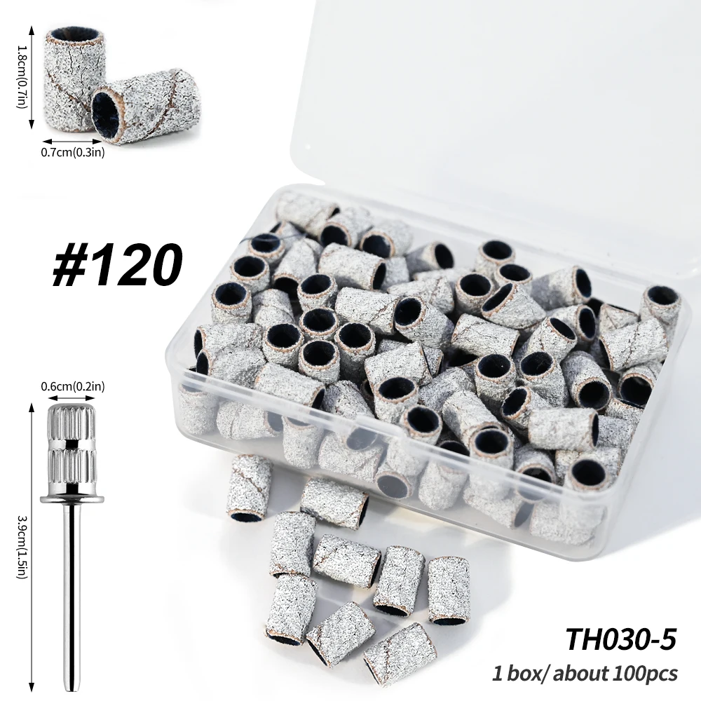 100 Stück/Box Mini Zebra Nagels chleif bänder elektrische Maschine Nagel bohrer UV-Gel Acryl politur Entferner für Nägel Zubehör Werkzeug