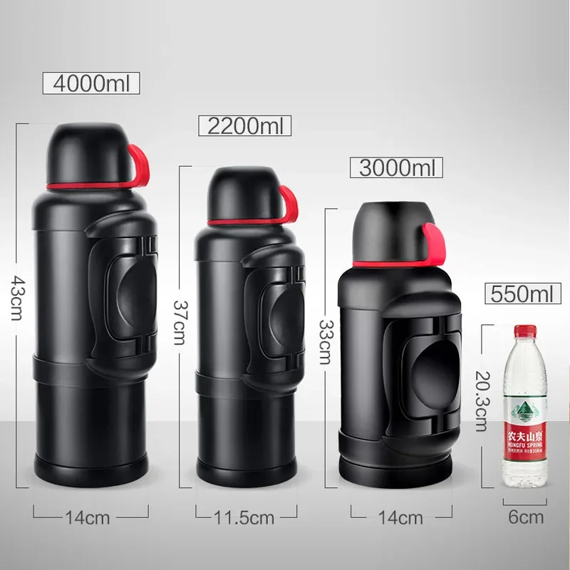 Imagem -04 - Esporte ao ar Livre Portátil Garrafa Térmica de Água 1.2 2.2 2.7 4l Isolamento Térmico Pote Viagem Carro Isolado Copo 60 Horas Manter Quente
