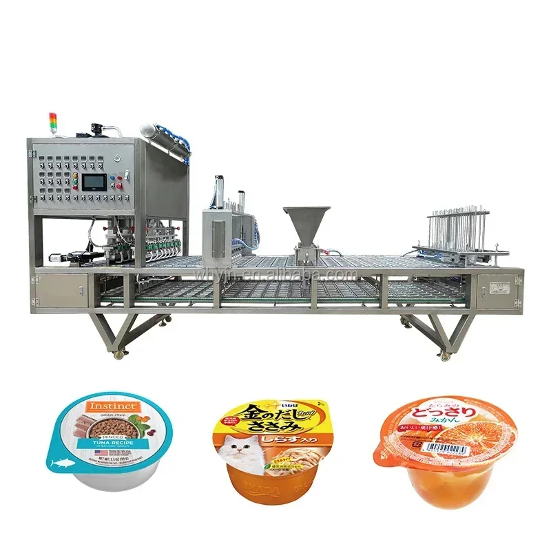 Multi Functional Automatic Jelly Cup Filling Packing And Sealing Machine Oatmeal Cups Packaging And Sealing Machine