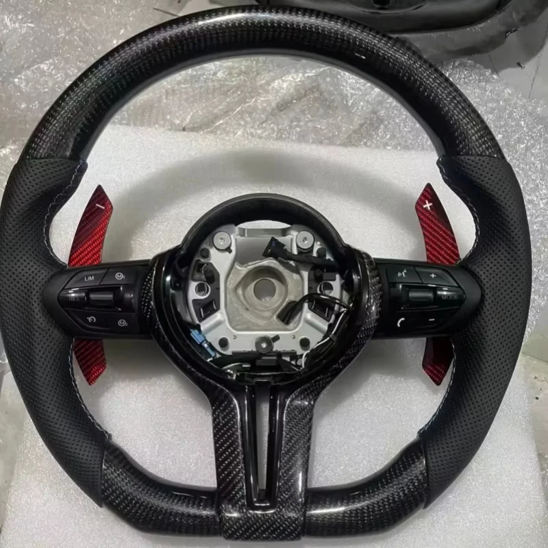 F31 F32 F33 F34 F36 F10 F11 F20 F21 F22 F25 F01 F06 F07 F12 F13 M3 M4 M5 M Sport Carbon Fiber Steering Wheel Cover For BMW F30