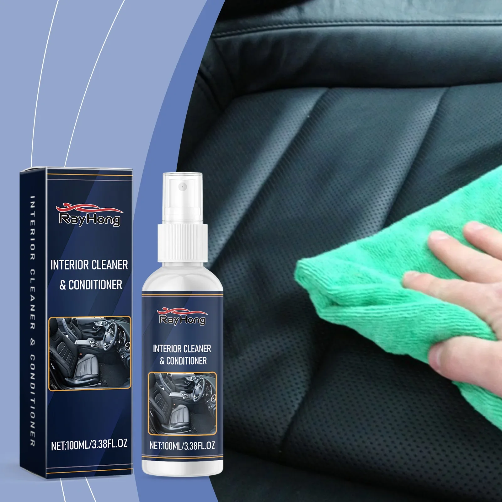

Auto Interior Stain Remover Foam - Cleans Upholstery Seats Dashboards, Penetrates Fibers Gentle Formula Safe for Materials