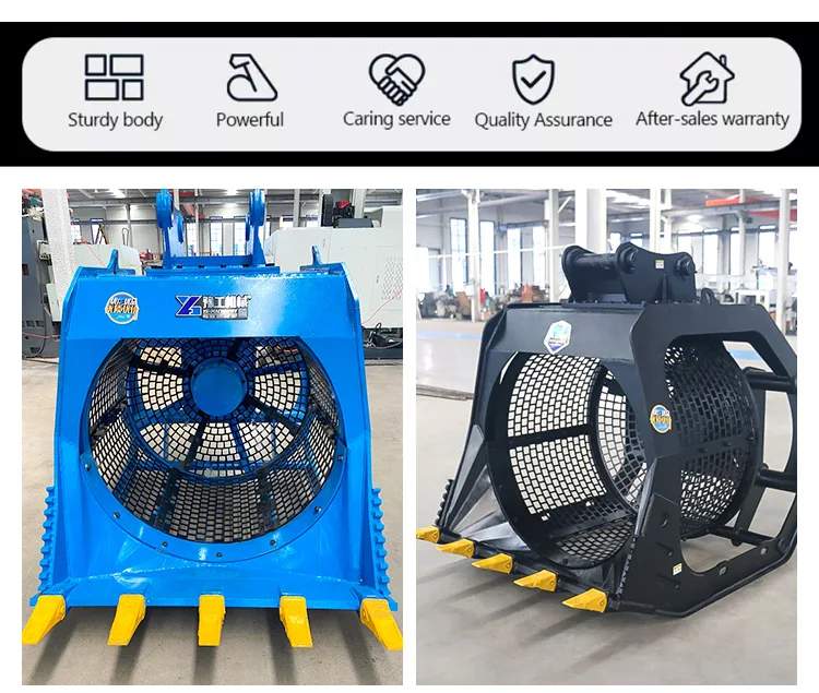 New Design High Quality Excavator Rotary Screening Bucket for Sale
