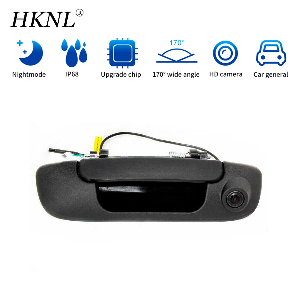 

HKNL HD lens CCD Car Reverse Rear View Backup Camera For Dodge Ram 1500 2500 3500 03-08 dl Trunk Handle Waterproof Black NTSC