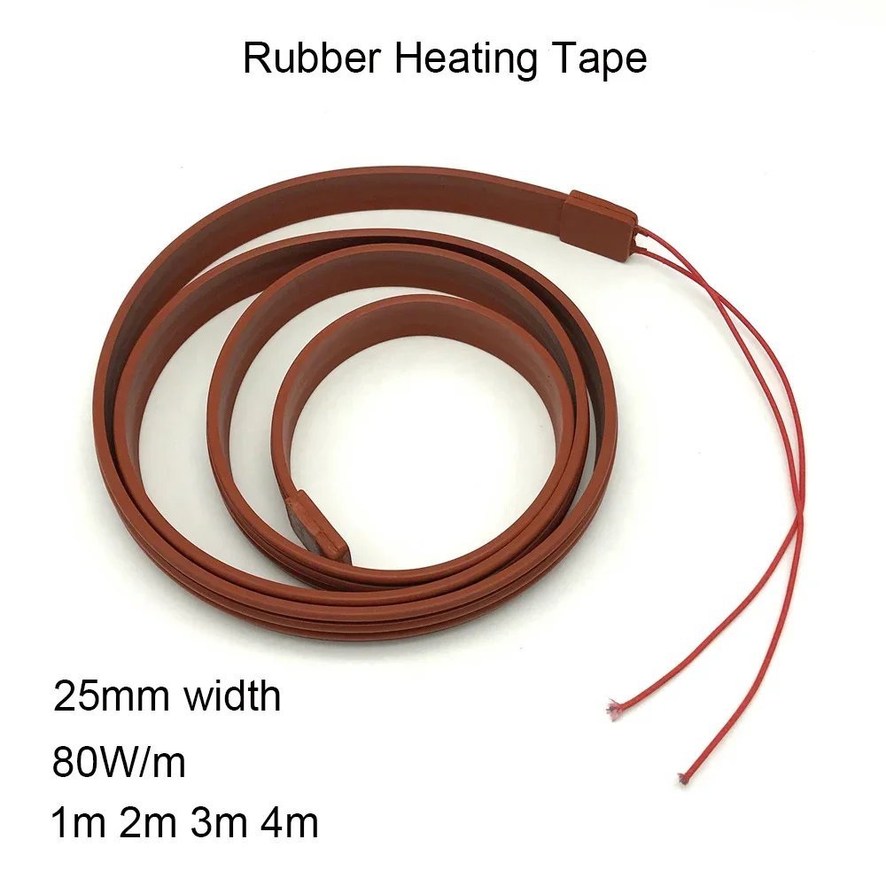 

High Quality Pipe Heating Cable Self Limiting Heater 1m 2m 3m 4m Soft Rubber Heating Tape Water Pipe Tank Defrost Water-proof