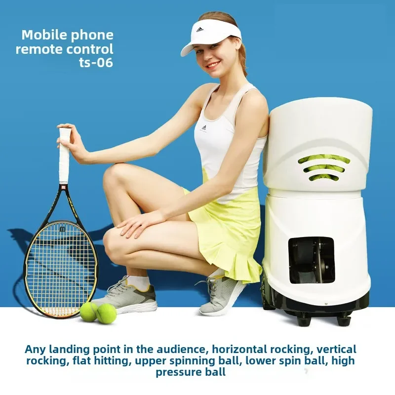 

Tennis serve machine TS-06 automatic serve trainer, practitioner, sparring partner with mobile phone remote control