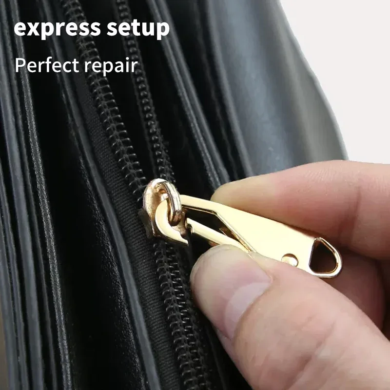 5/10 Pieces Zipper Pull Replacement Zipper Repair Kit Zipper Slider Pull Tab Universal Zipper Fixer Metal Zipper Head