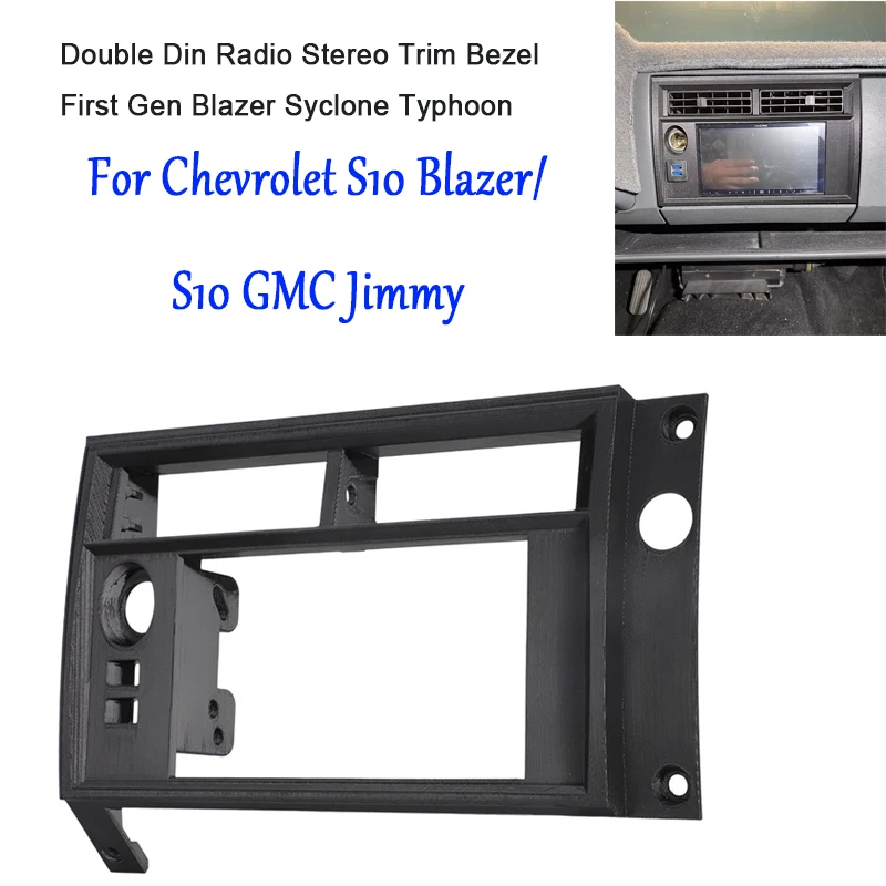 Marcos Decorativos para Estéreos de Doble DIN para Chevrolet Chevy S10s Blazers GMC S15s Typhoon, Syclones y Jimmys de 1986-1993