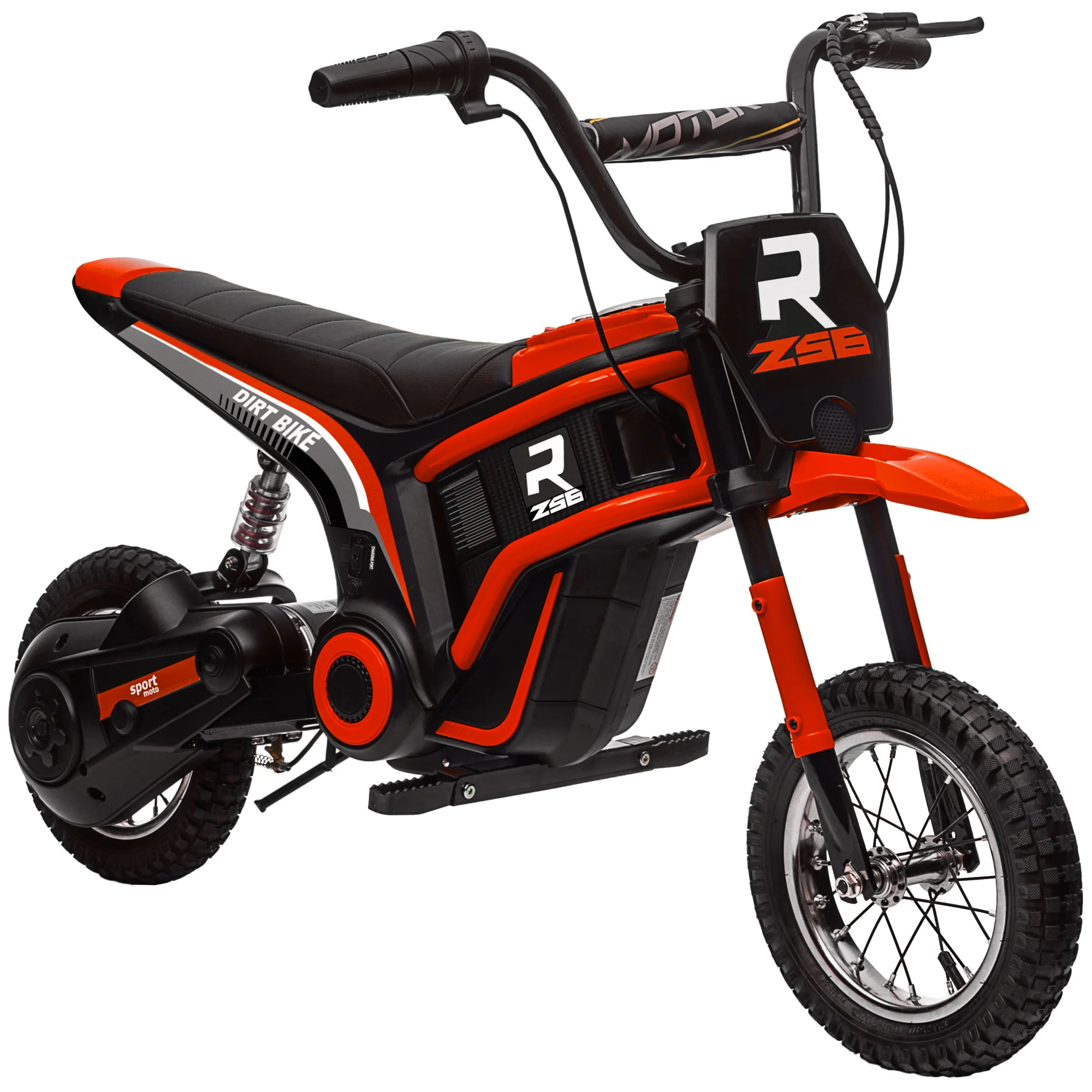 HOMCOM 24V Kids Electric Motorbike with Twist Grip Throttle, Music, Horn image 3