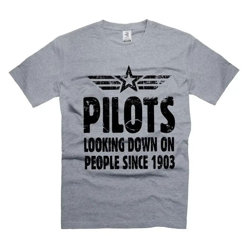 Mens Pilot T shirt Funny Pilo shirts Looking Down On People Since 1903 tee